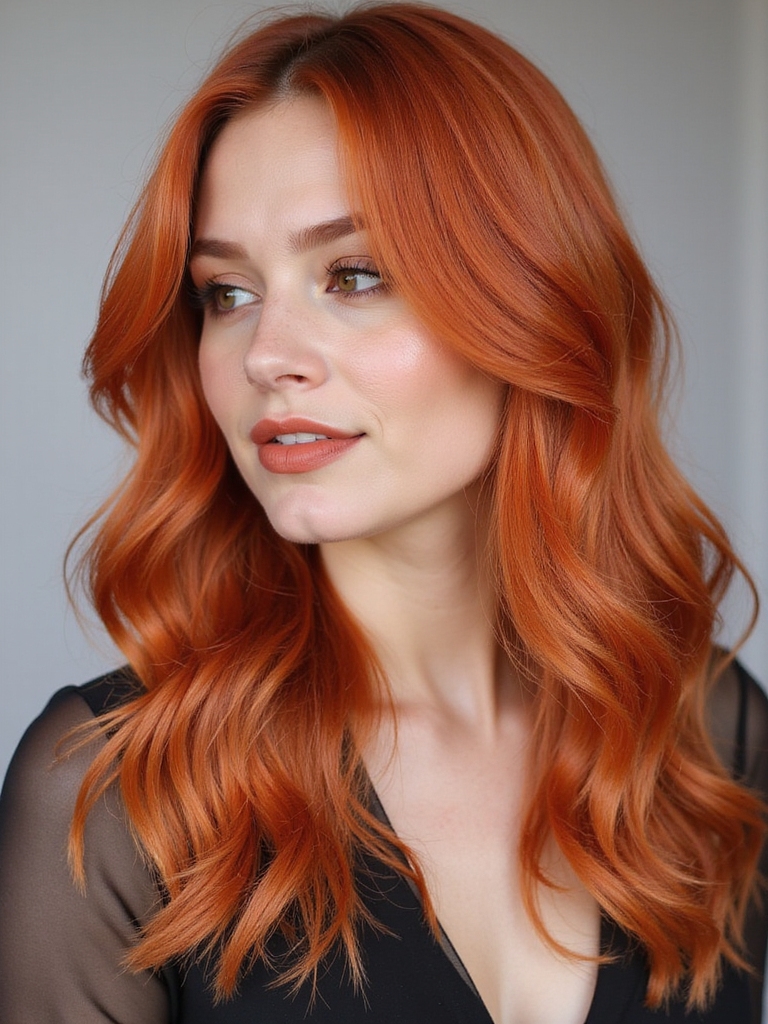 vibrant personalized orange hair