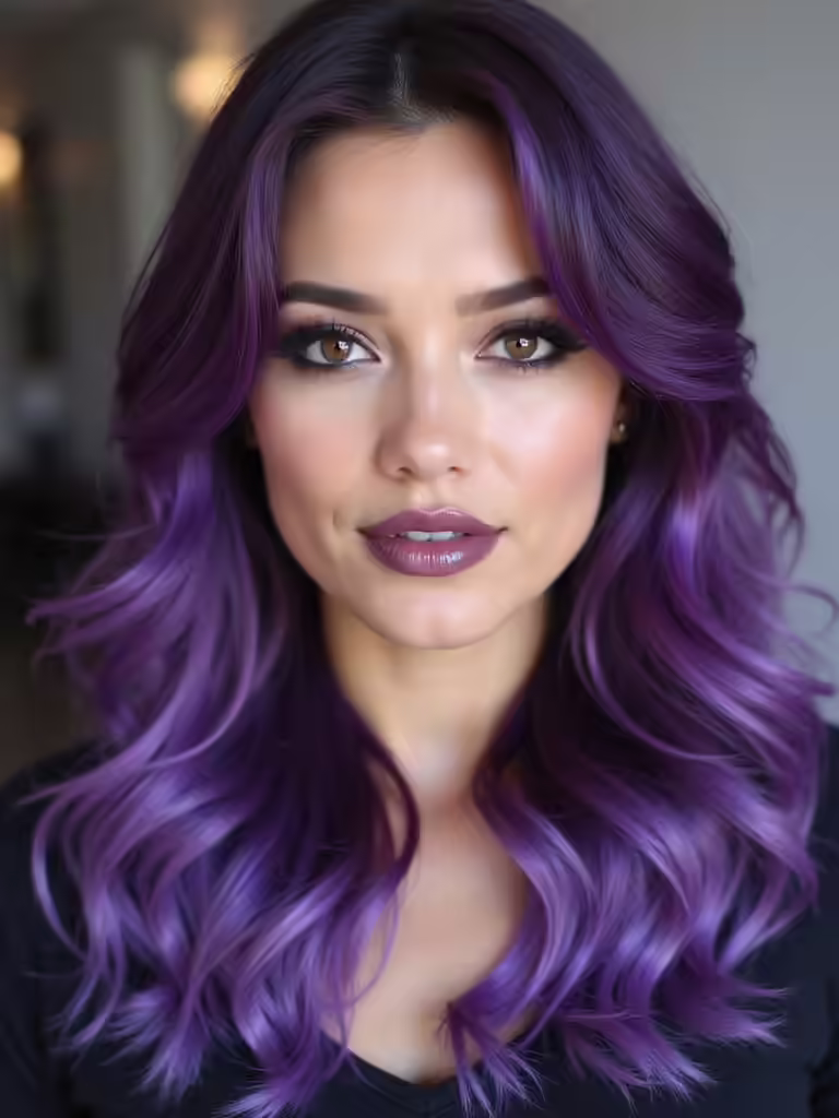 vibrant purple hairstyle ideas