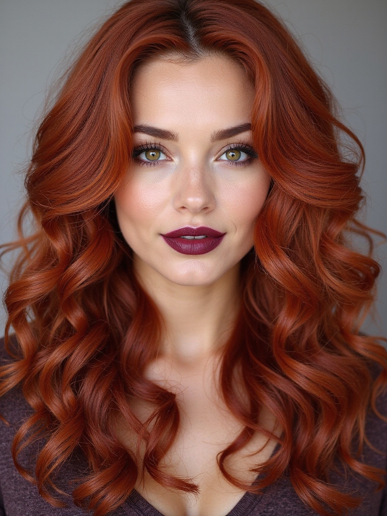 vibrant red curls shine