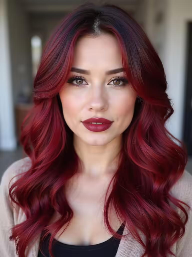 vibrant red velvet hair