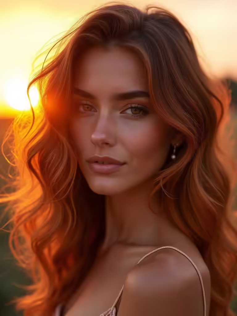 vibrant sunset copper waves
