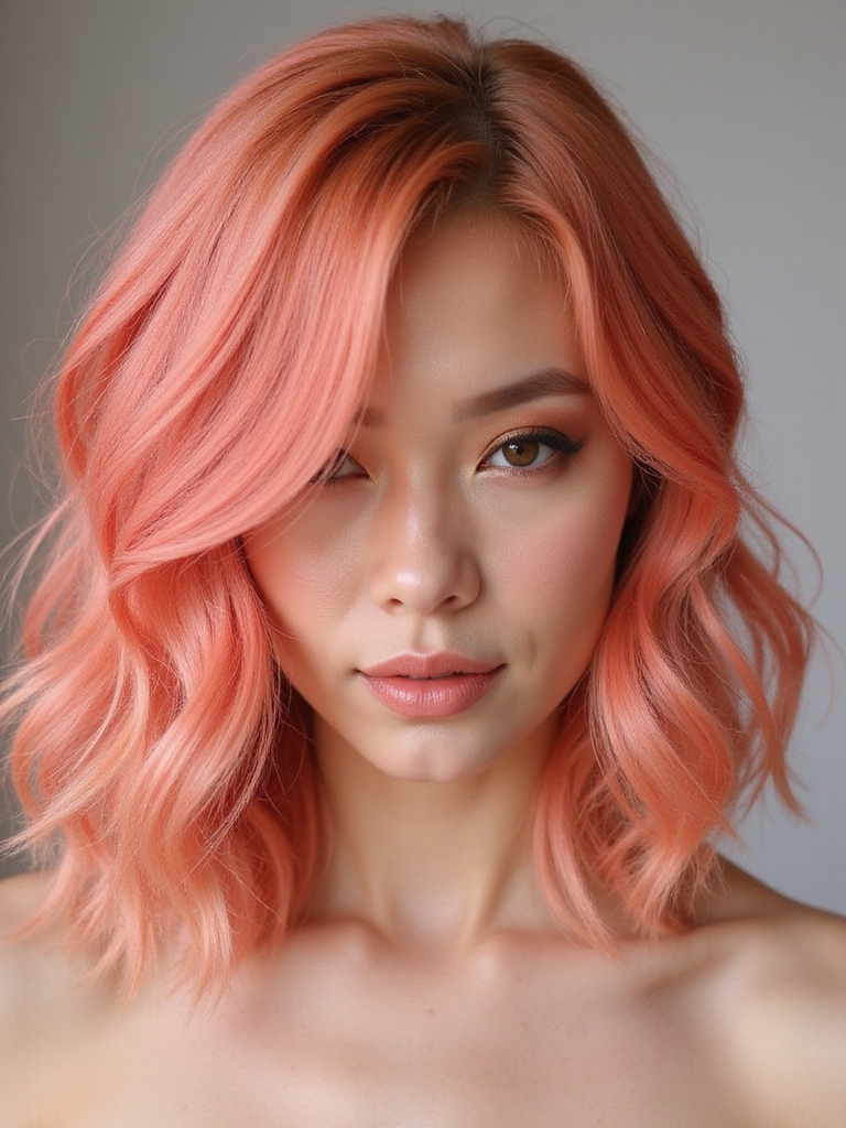 vibrant sunset inspired hair color