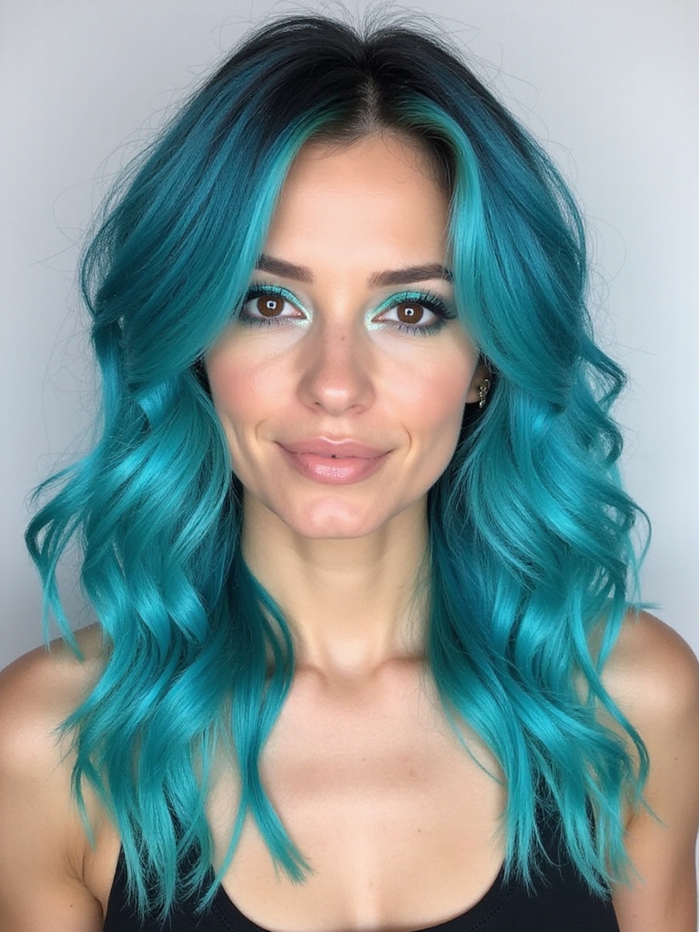 vibrant turquoise hair maintenance