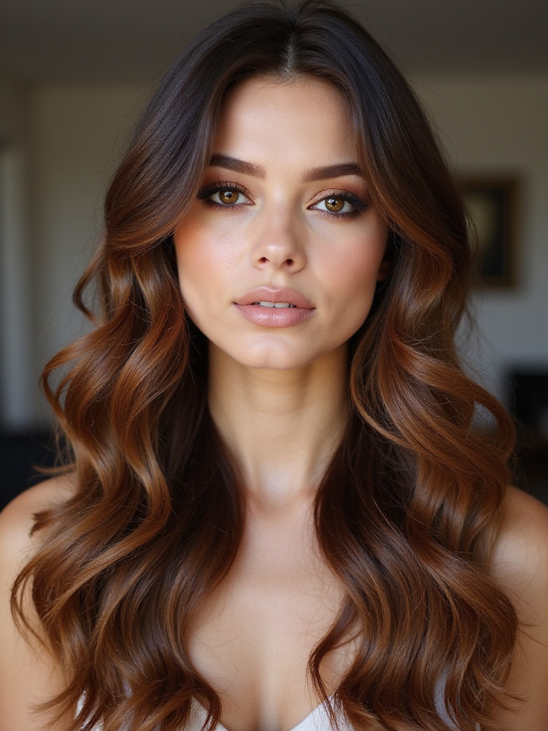warm honey brown lowlights
