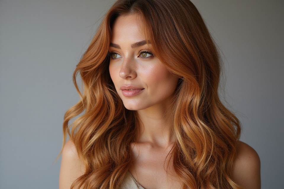 warm honey copper tones