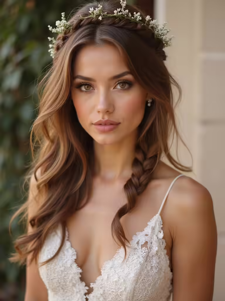 bohemian braided bridesmaid hairstyles