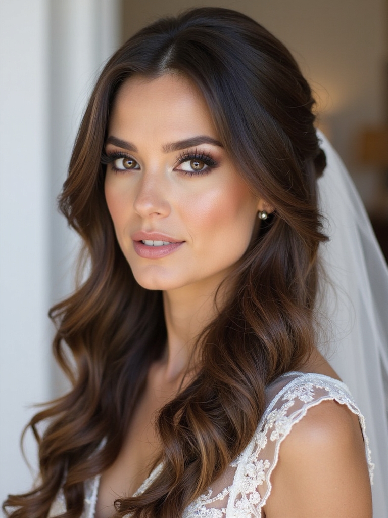 bohemian cascading braided bridal look