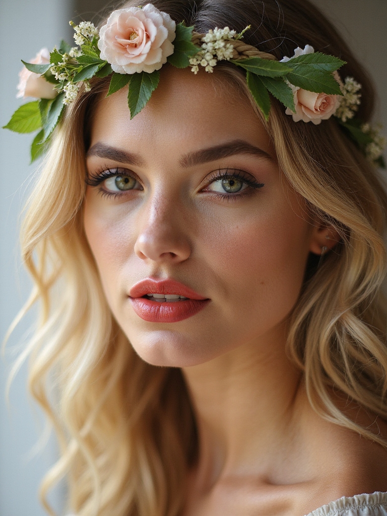 boho braided floral crown