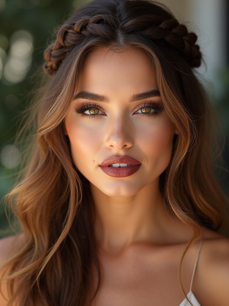 boho braided half up crown