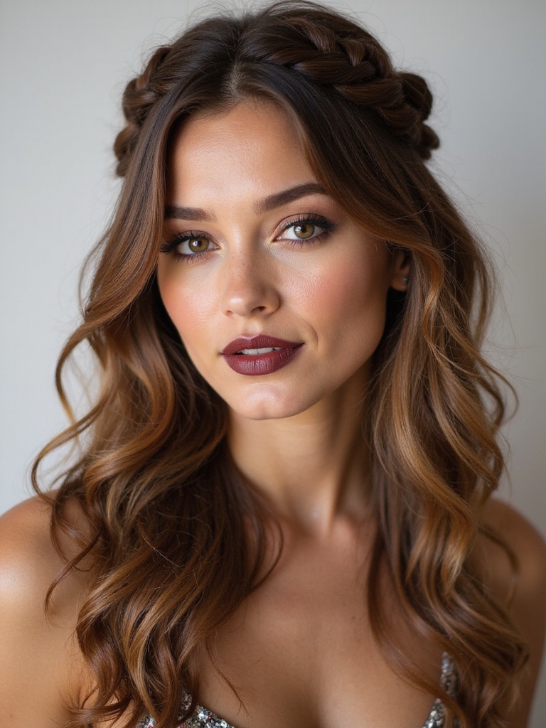 boho braided half updo romance