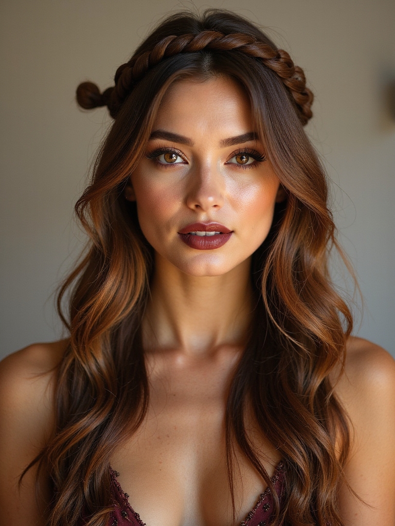 boho crown with tendrils