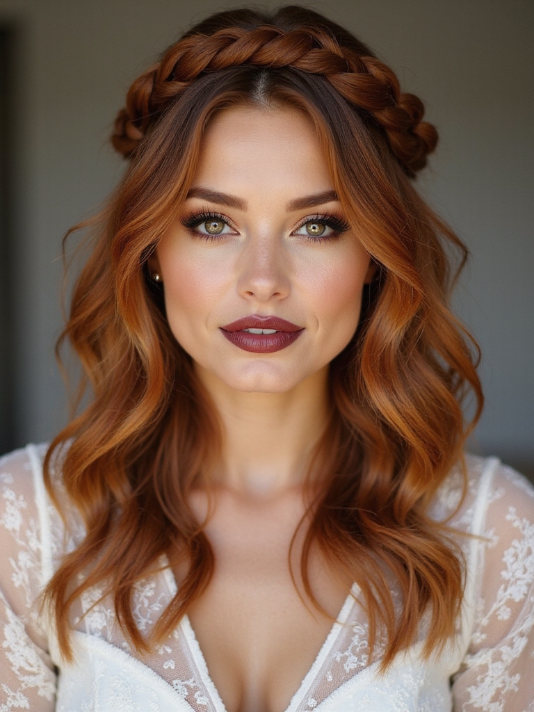 boho loose braided crown