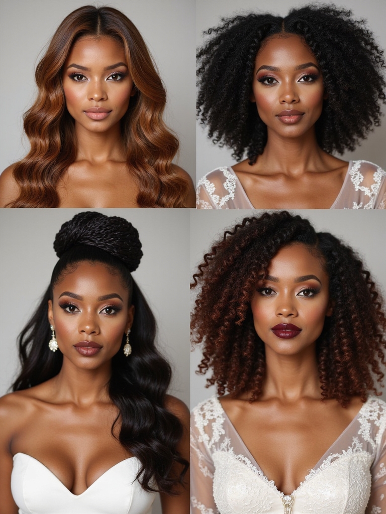 bold bridesmaid hairstyles for black women