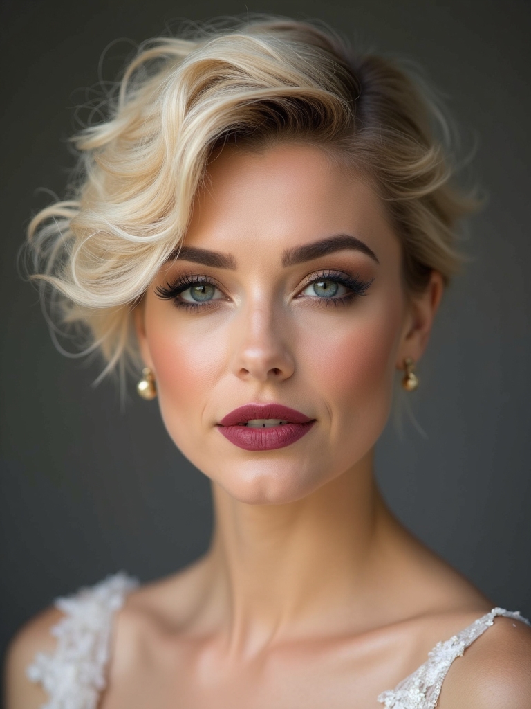 bold short bridal hairstyles