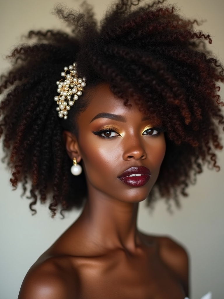 bold textured bridal afros