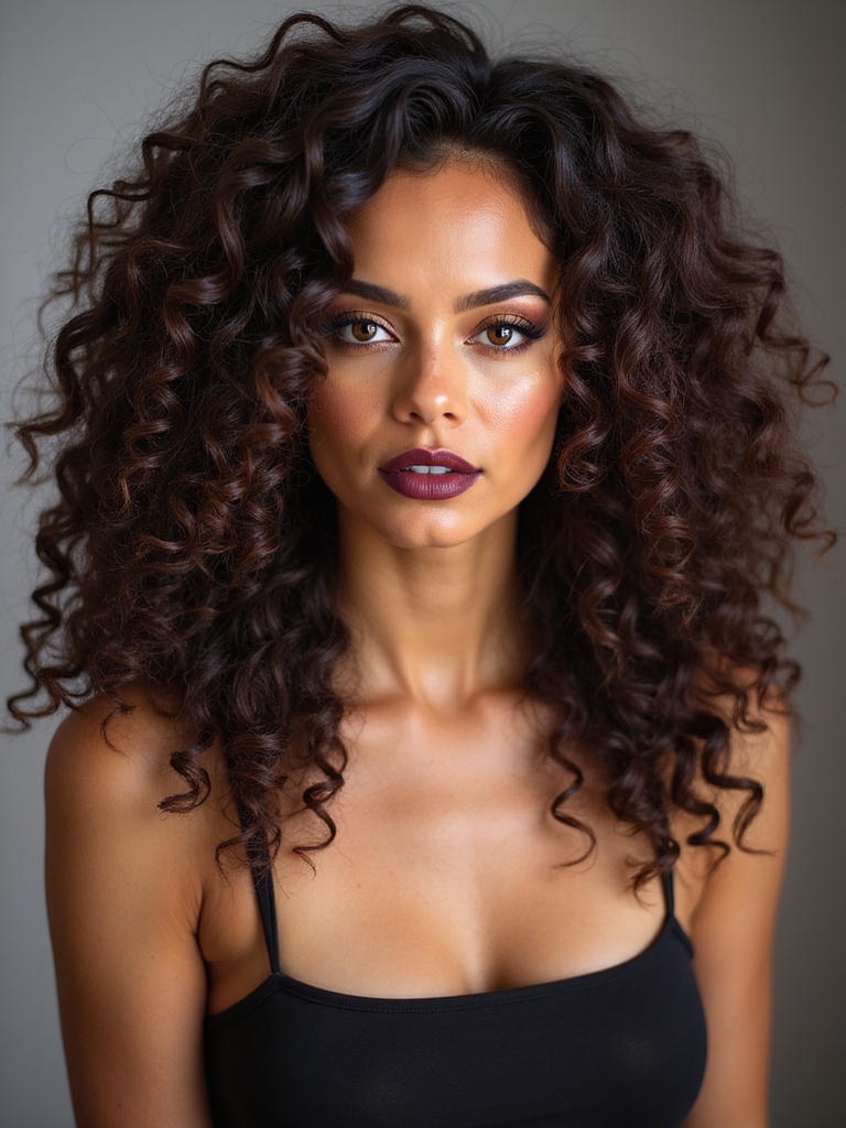 bouncy tapered spiral curls