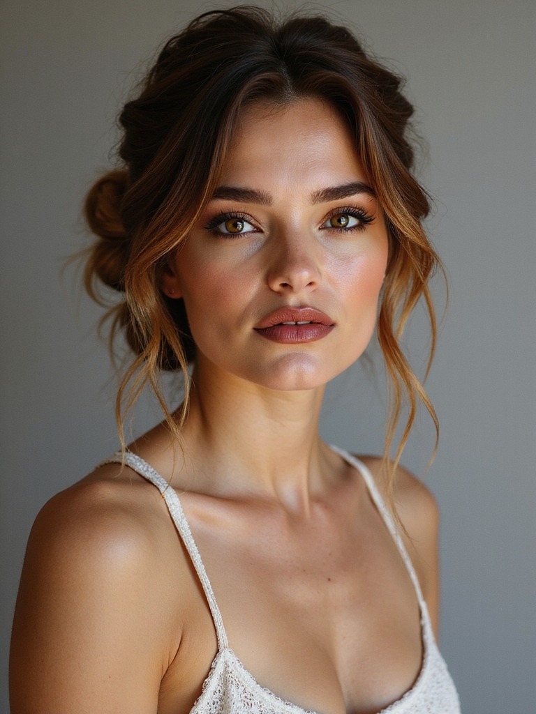 braided accent low messy bun