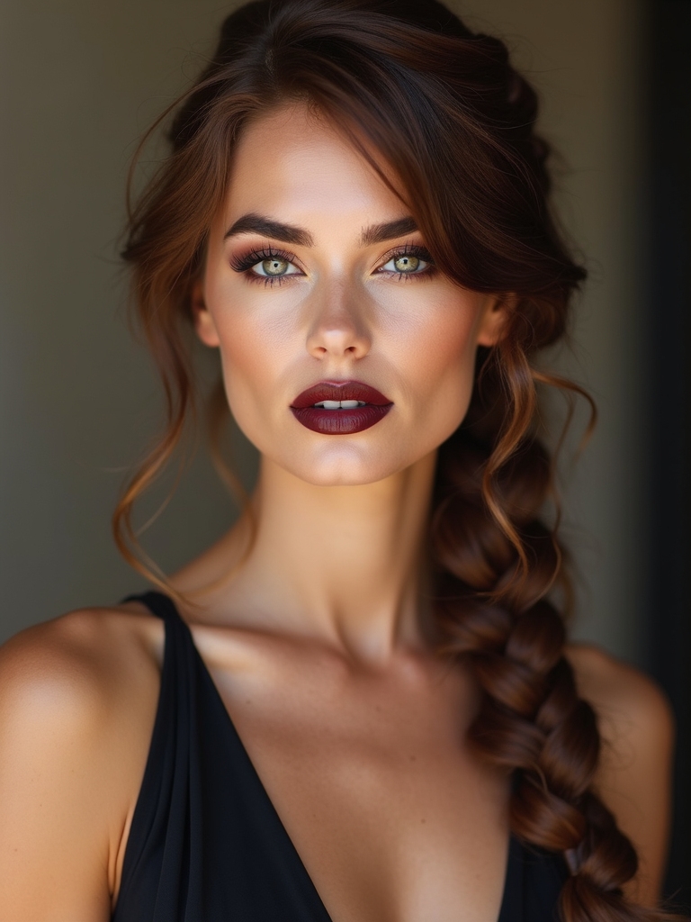 braided crown into ponytail