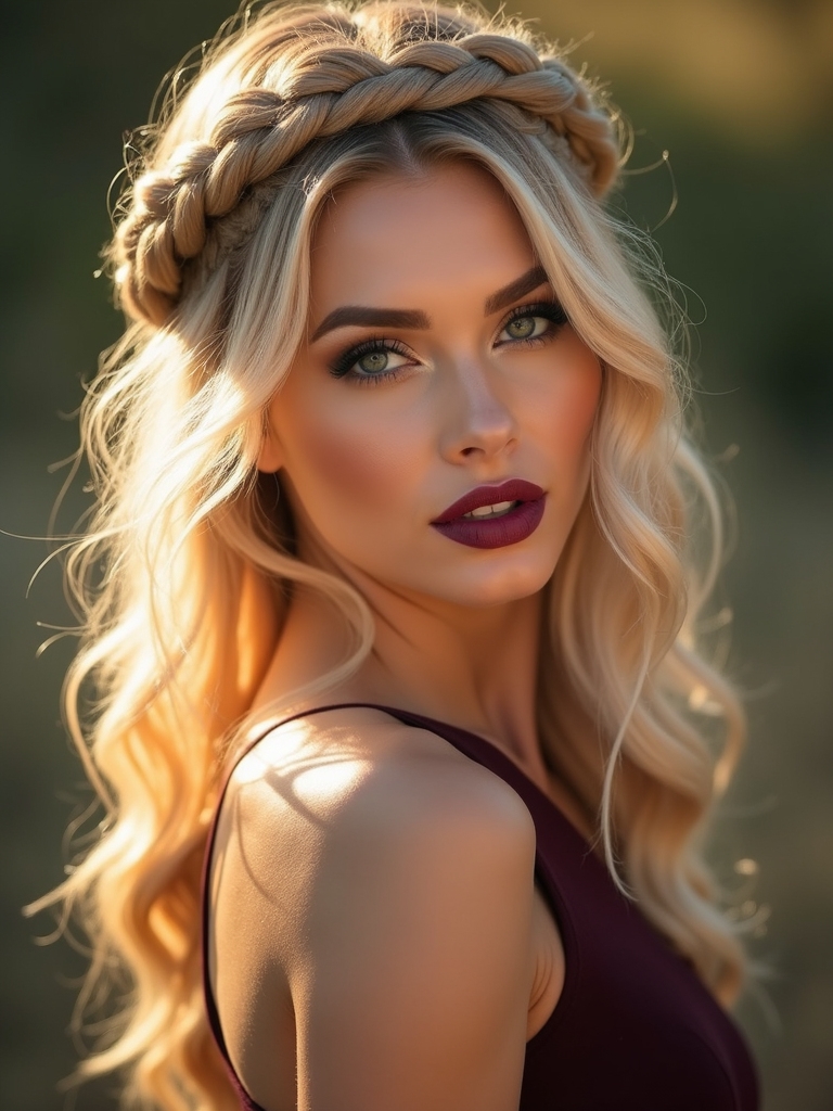 braided crown soft romantic