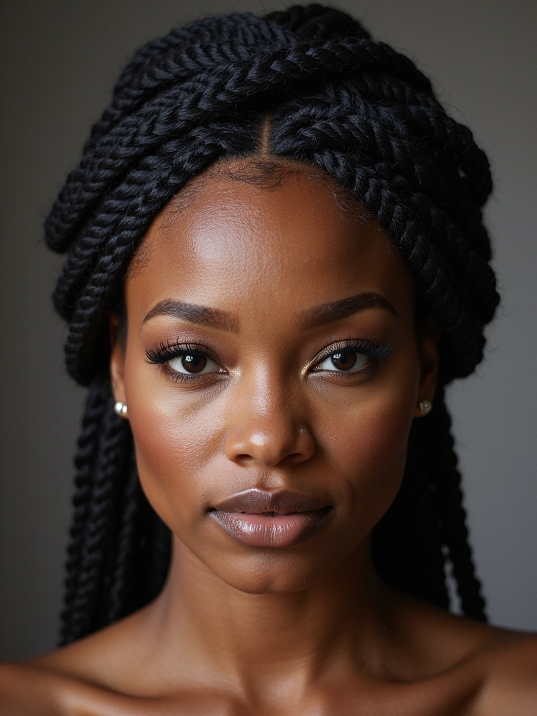 braided crown with laid edges