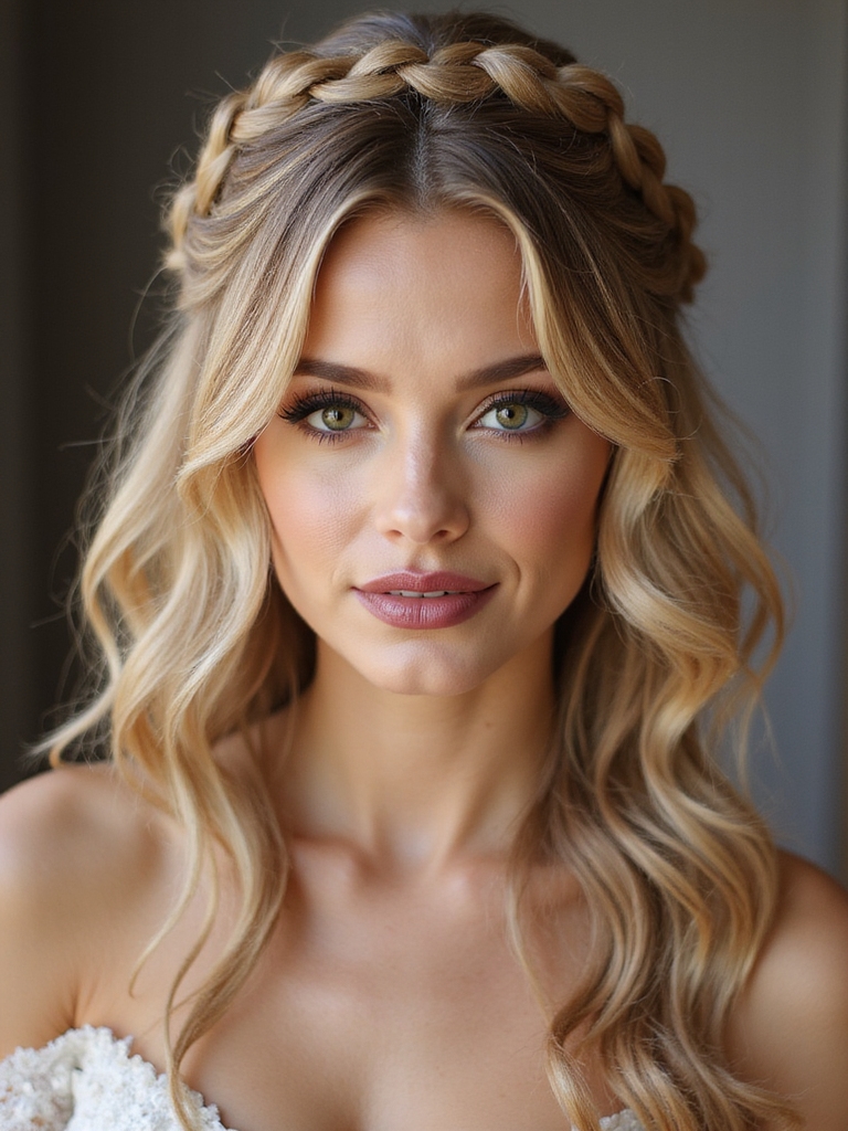 braided crown with waves