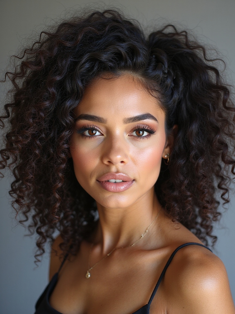 braided curly bridal hairstyle options