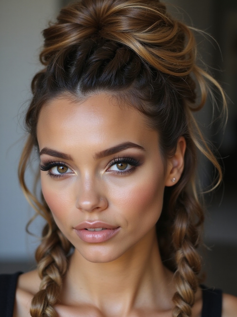 braided elegant bridal bun