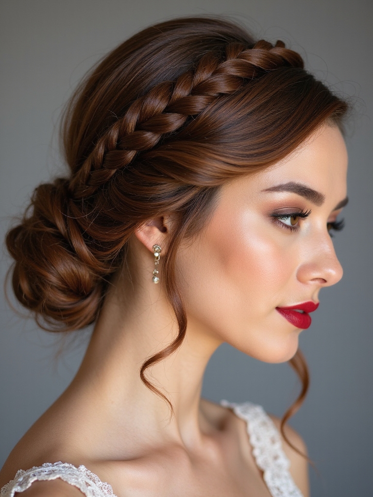 braided low chignon elegance