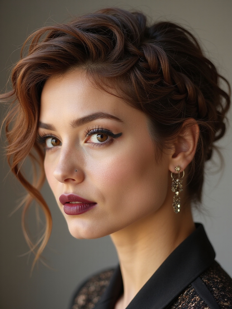 braids enhance short hairstyles