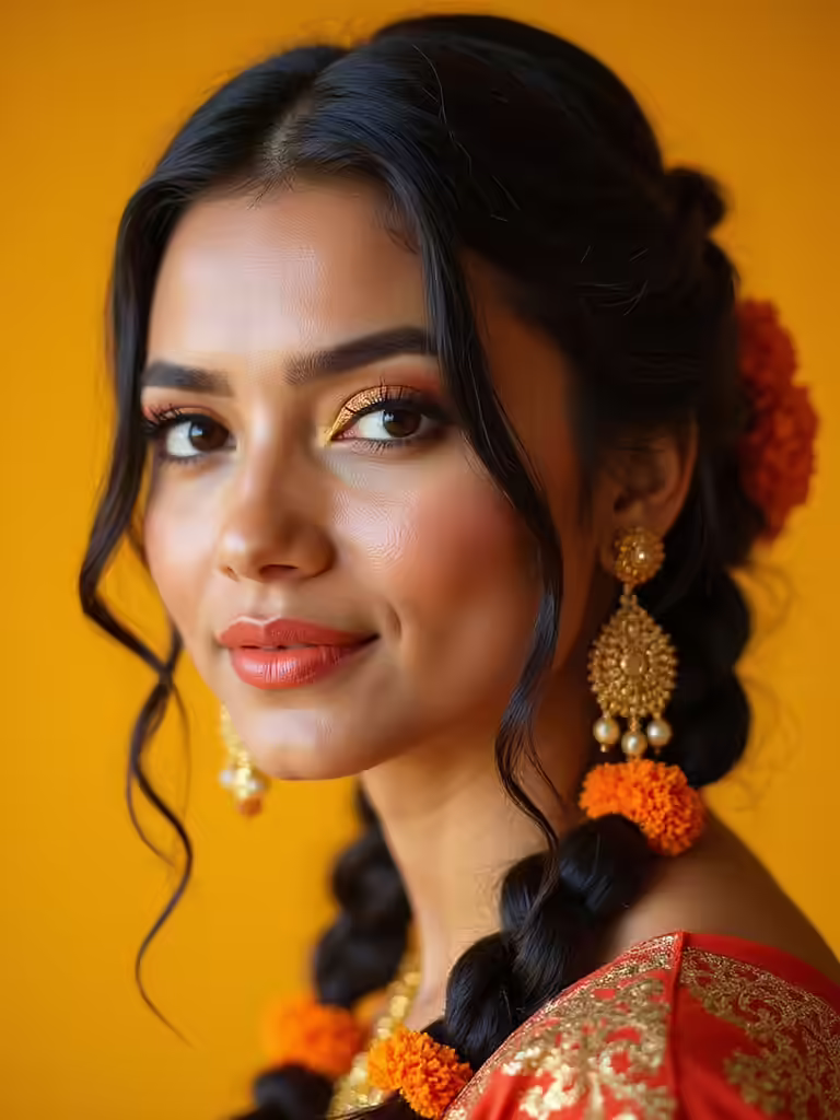 bridal haldi hairstyle inspiration