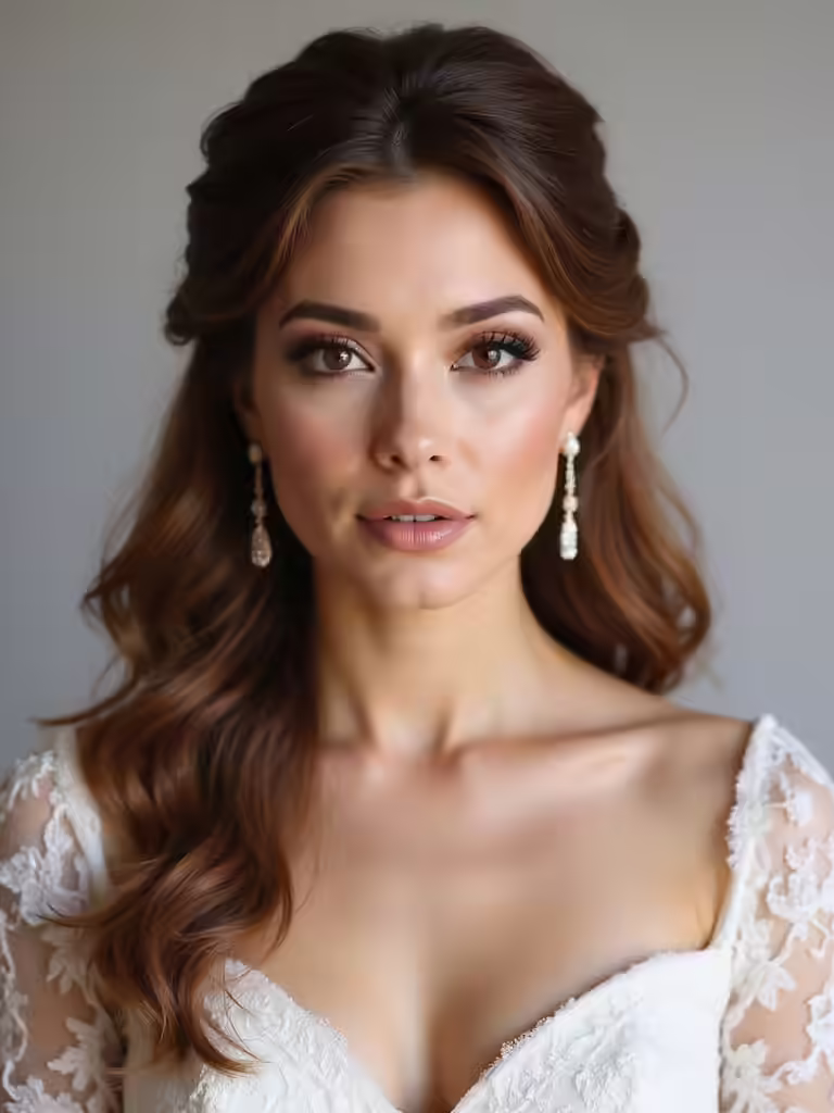 bridal half updos elegance