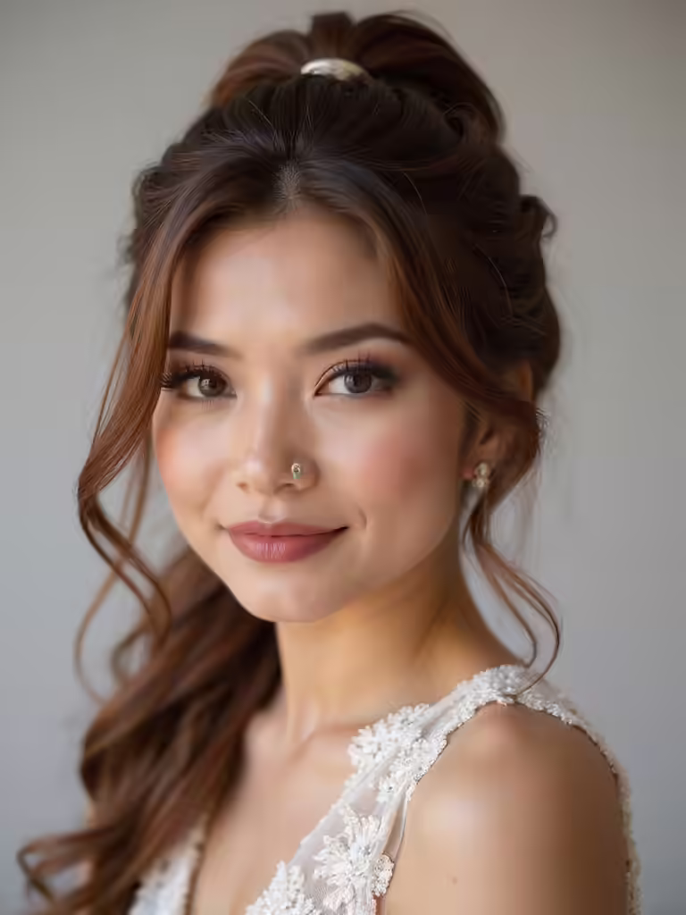 bridesmaid ponytail over updos