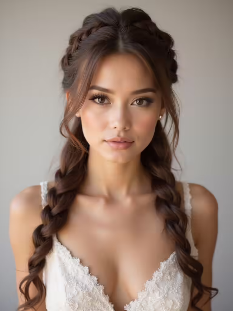 bridesmaids braided hairstyle range