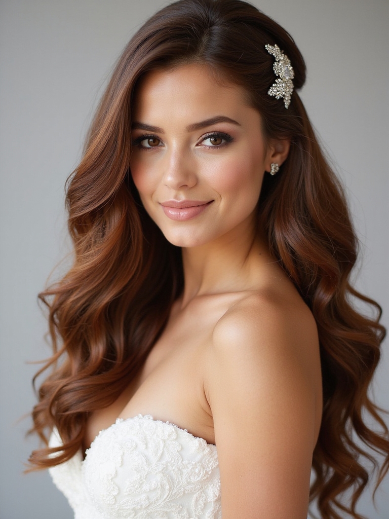 cascading curls with sparkle
