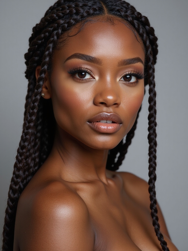 cascading romantic goddess braids