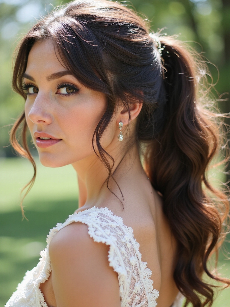 casual chic bridal ponytails