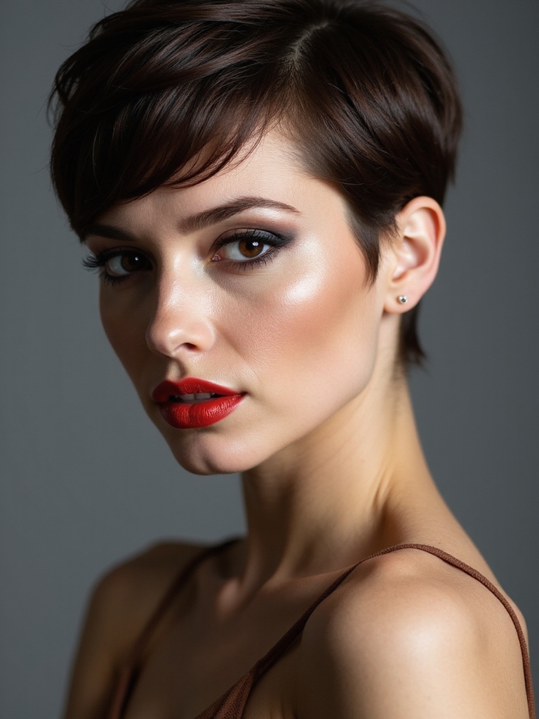 chic pixie cut wedding