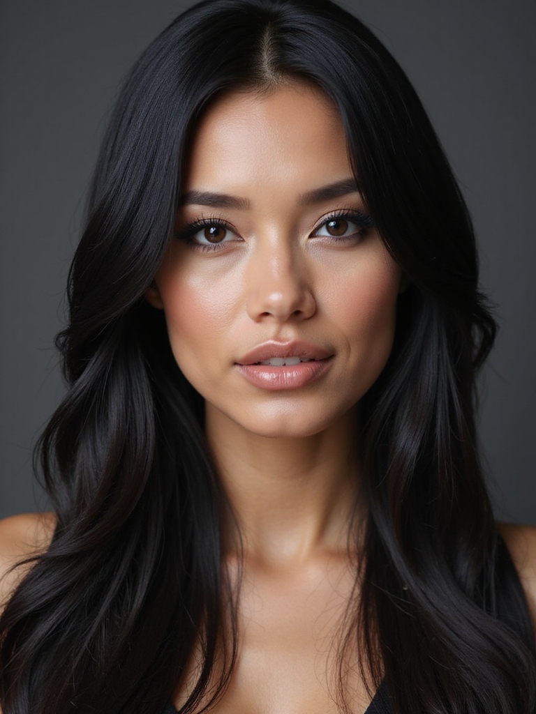 classic center part sleek straight