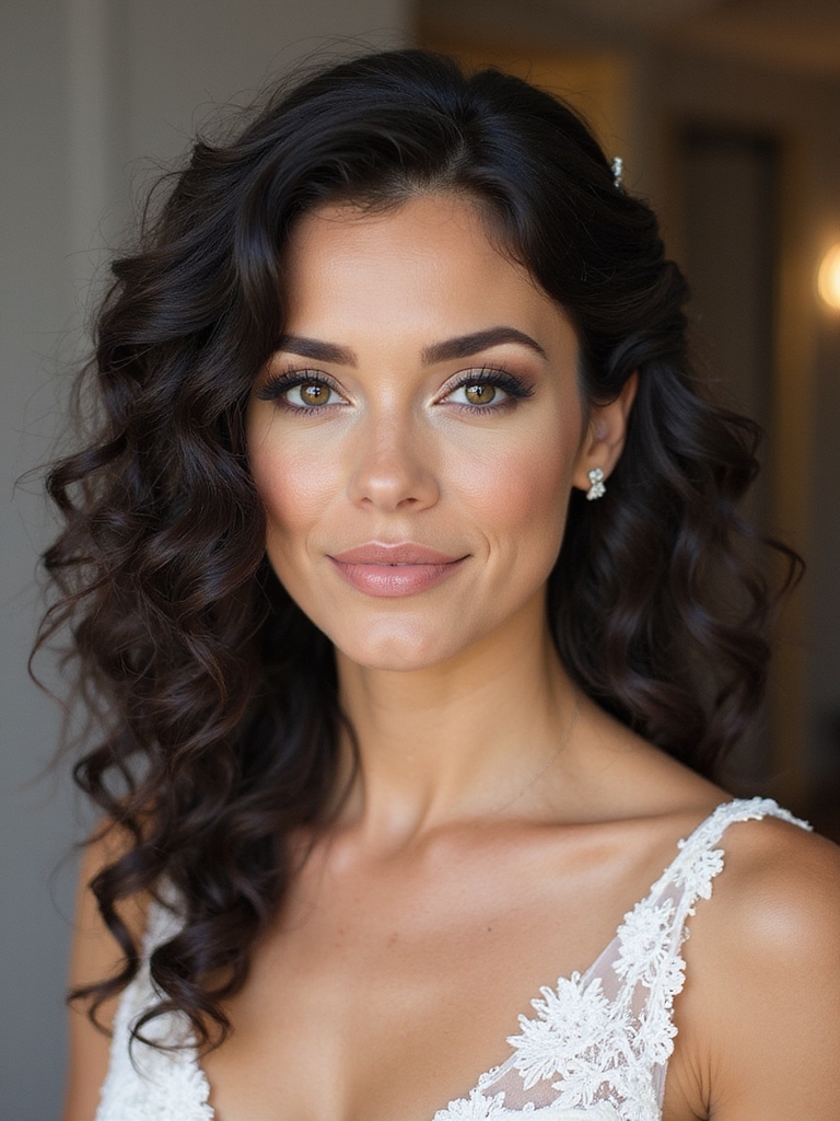 classic curls with tucks