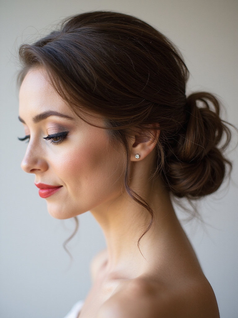 classic elegant braided bridal buns