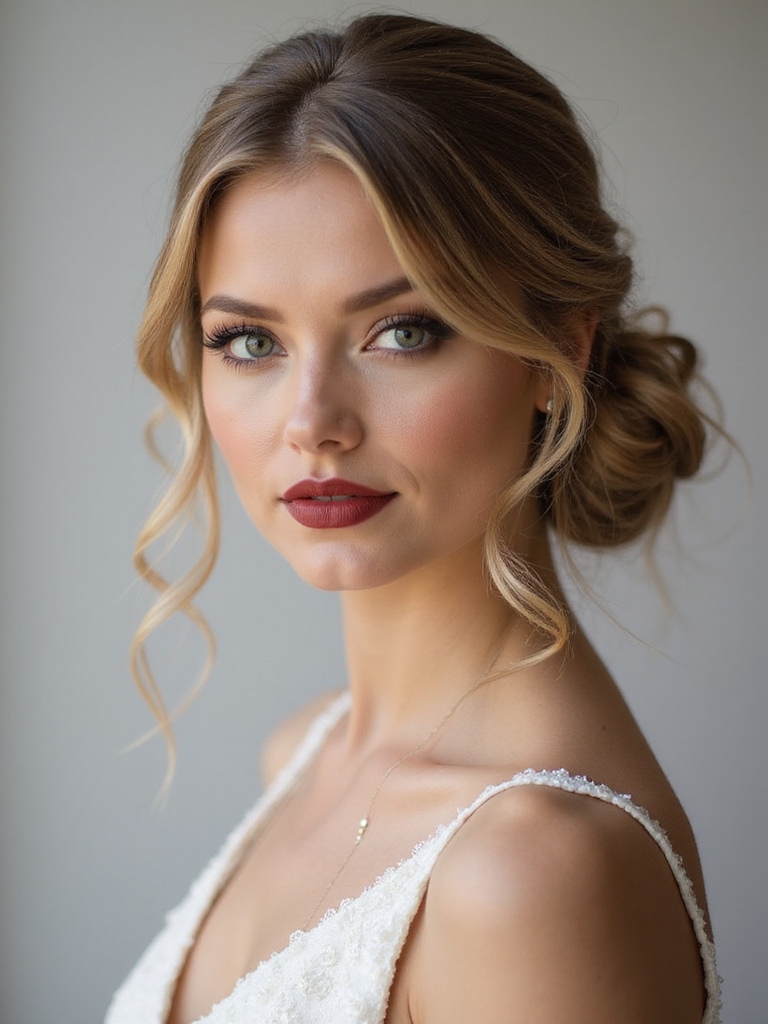classic romantic bridal bun