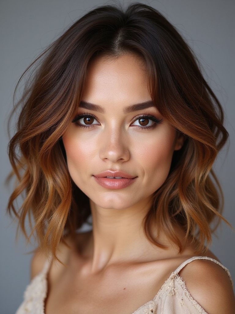 collarbone length soft wedding waves