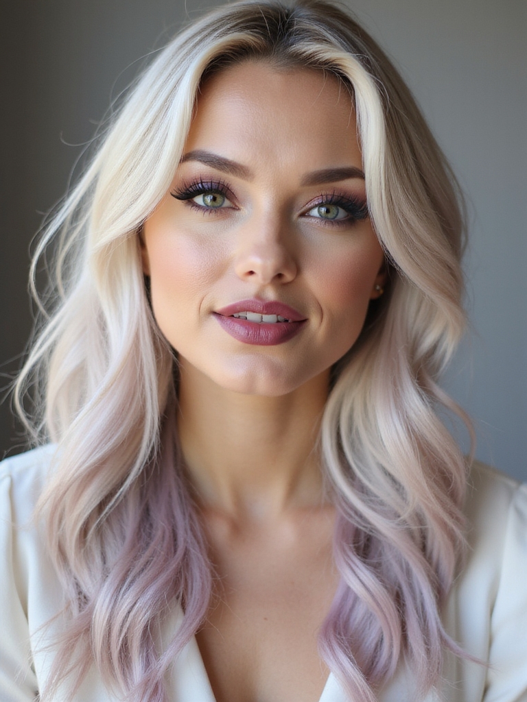 colorful modern bridal hair