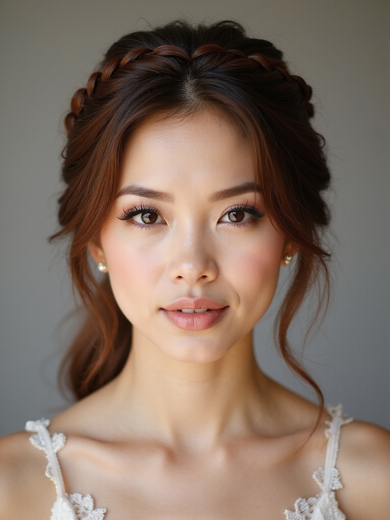 crown braid softens features