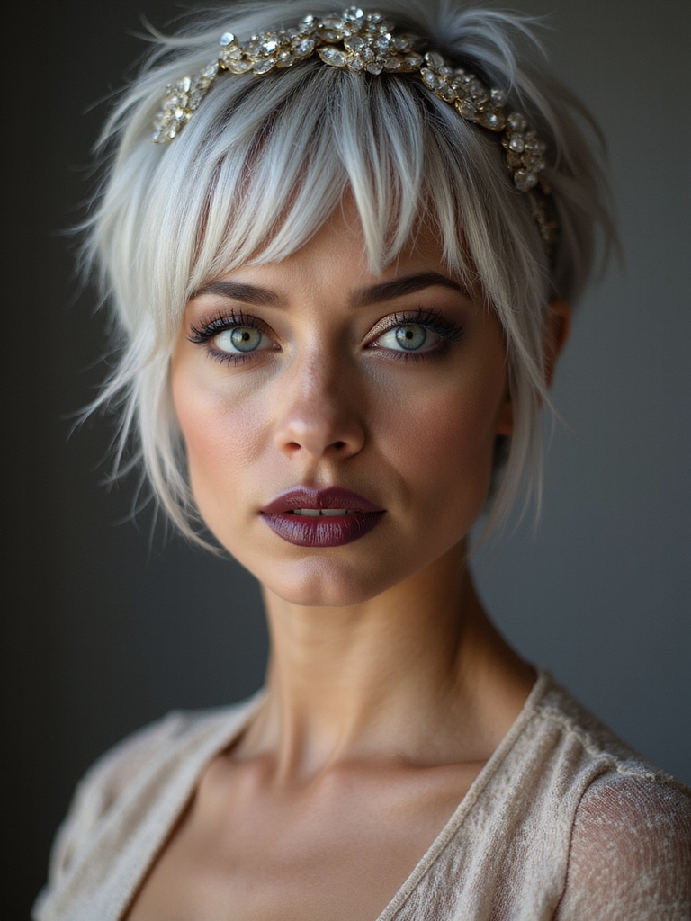 crystal headband anchors pixie