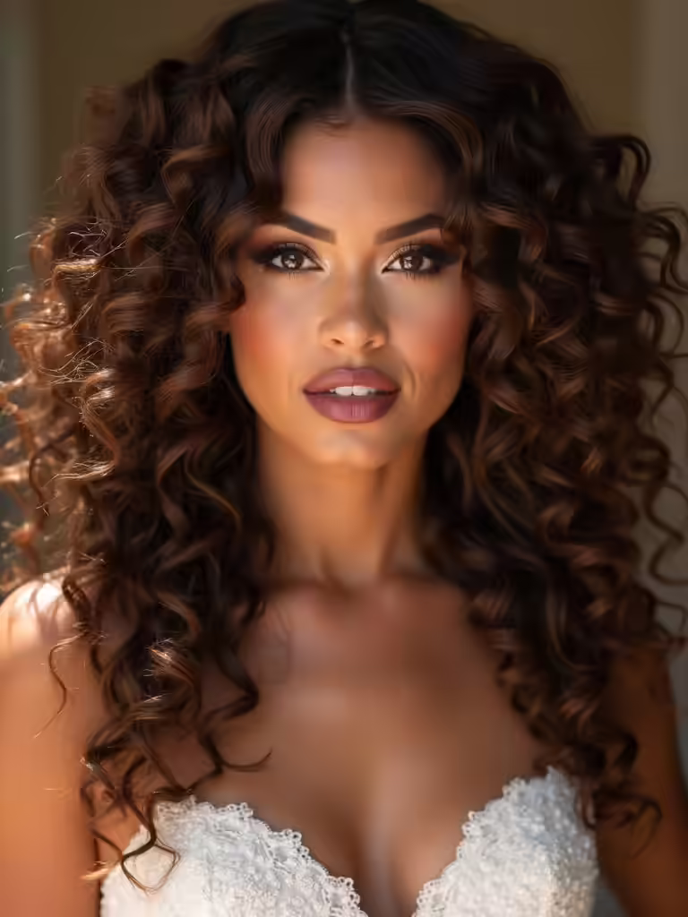 curly bridesmaid hair showcase