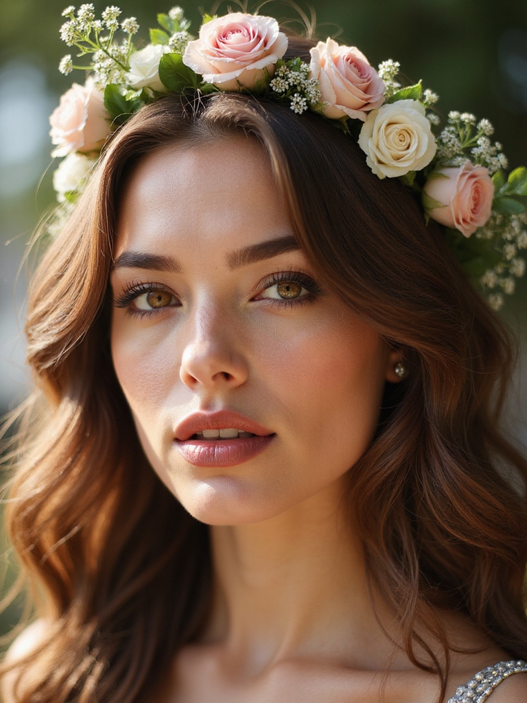 daisies lavender ribbon crown