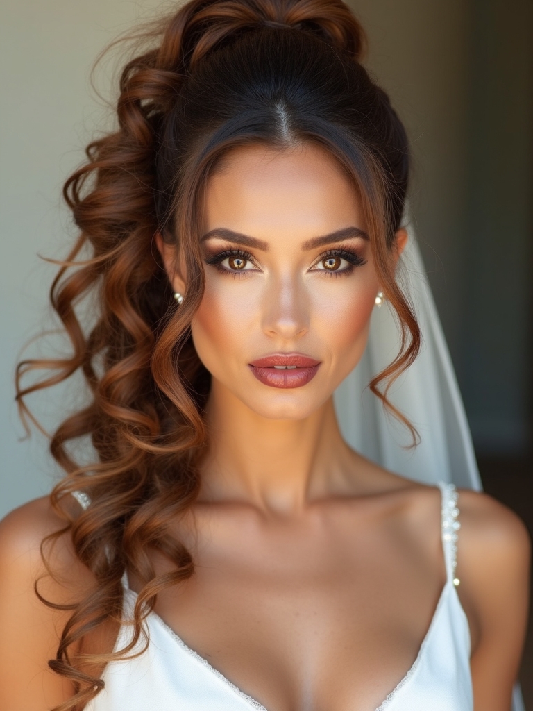 defined spirals in ponytail
