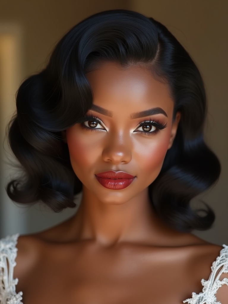 defined vintage finger wave glamour