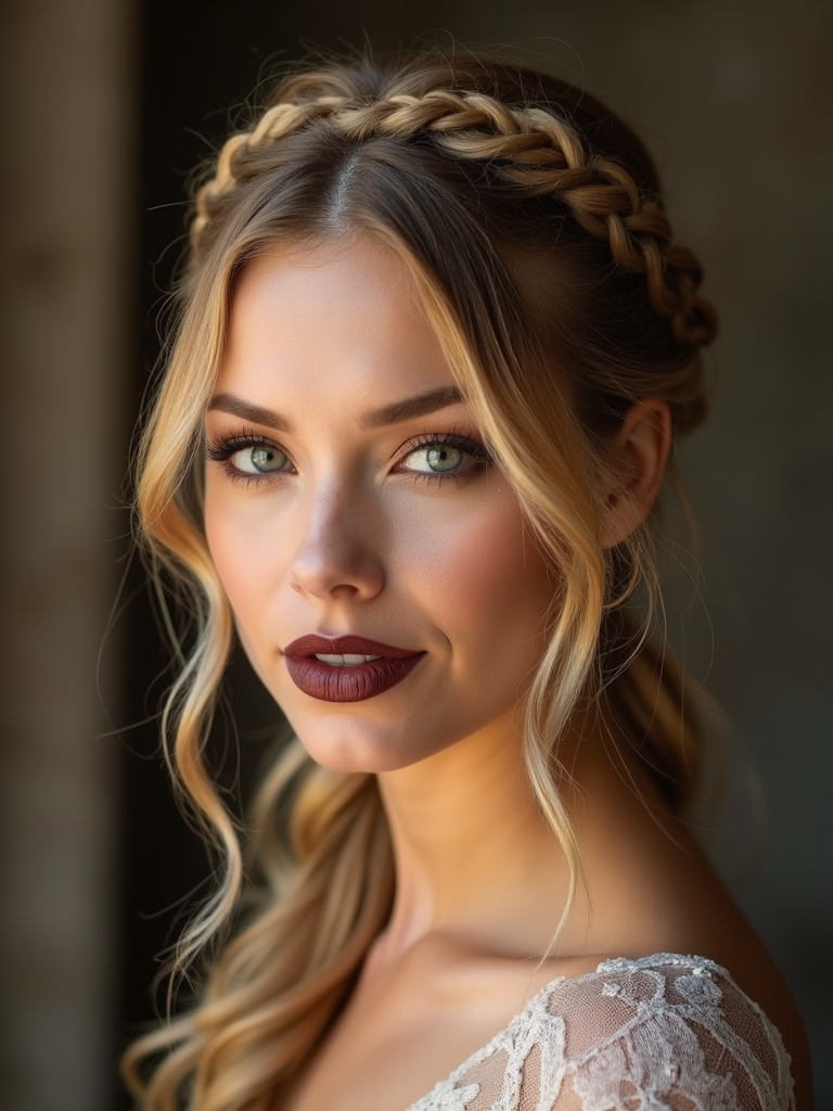 deliberate crowned symmetry braid